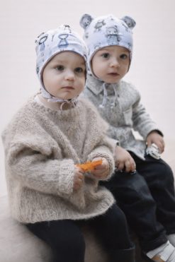 Detská merino čiapka cez uška