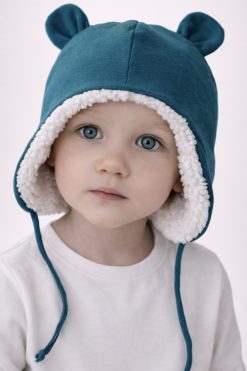 Detská zimná macko čiapka