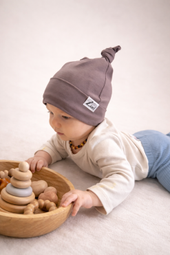 Jednovrstvová čiapka s uzlíkmi