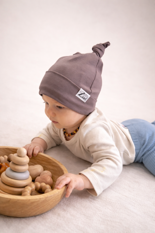 Jednovrstvová čiapka s uzlíkmi